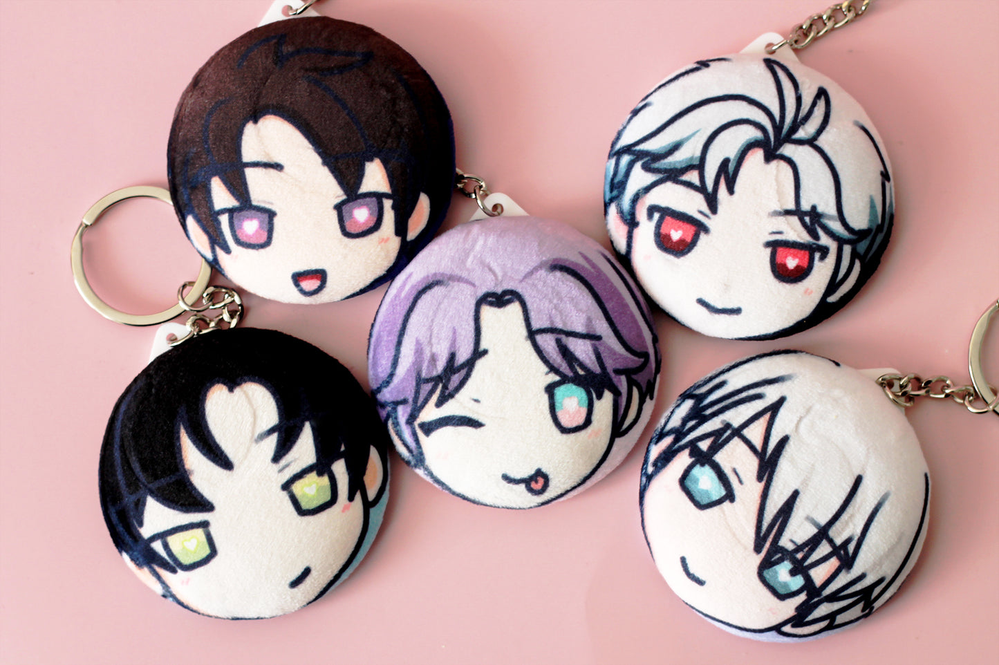 Deepspace Boyfriend Plush Mirror Keychains