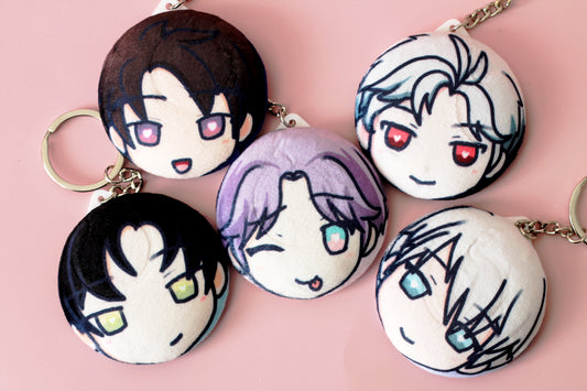 Deepspace Boyfriend Plush Mirror Keychains