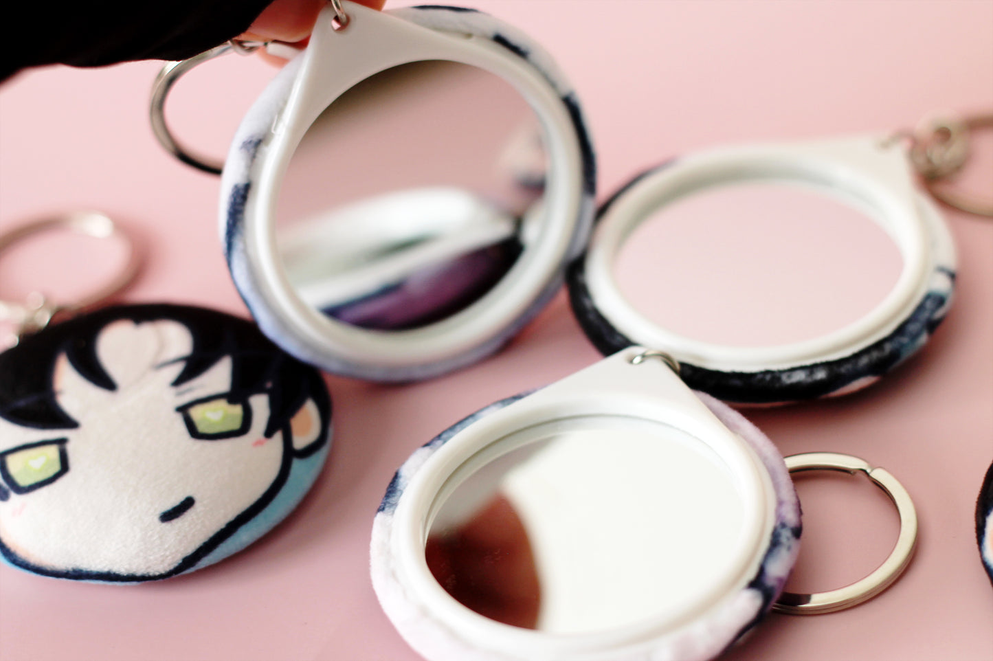 Deepspace Boyfriend Plush Mirror Keychains