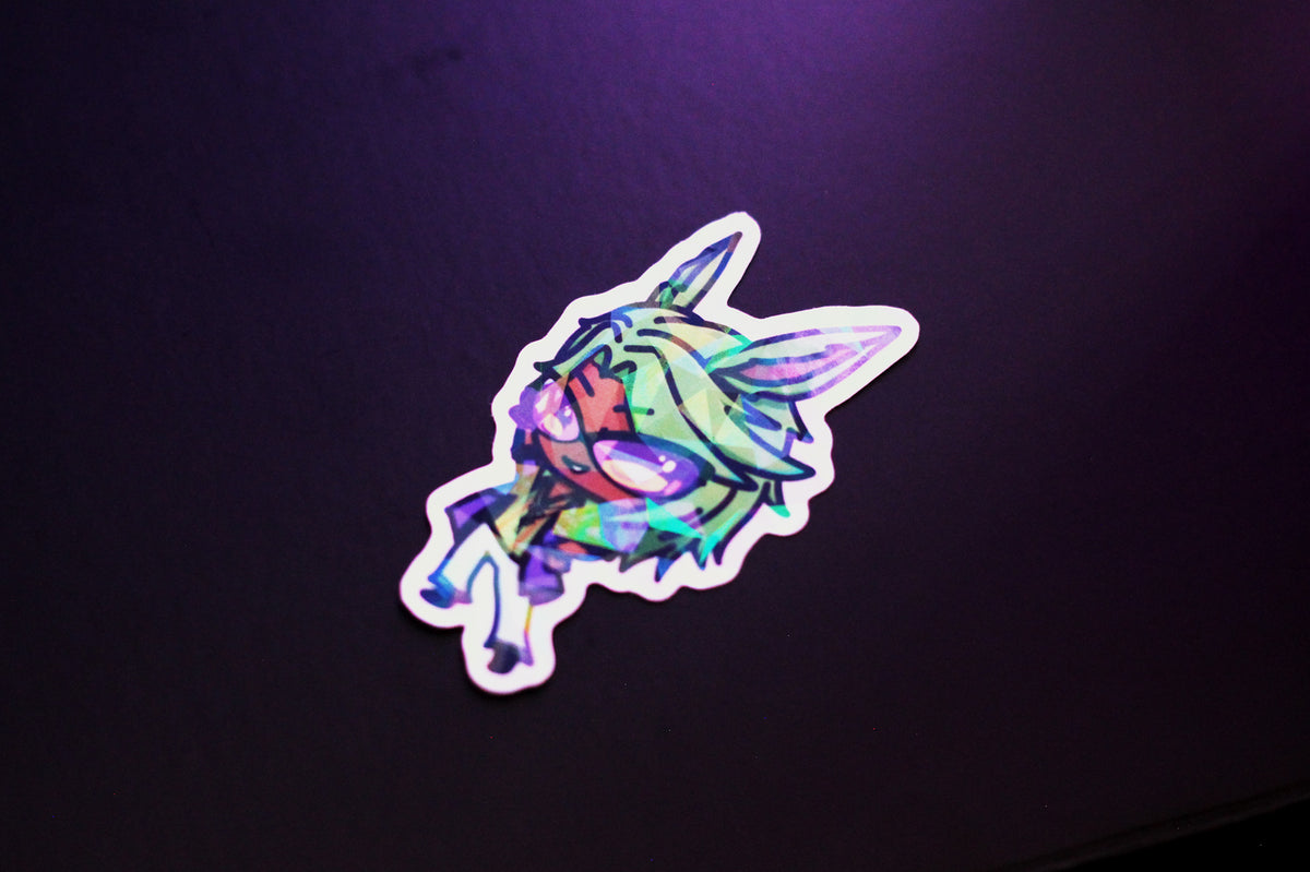 Dancing Green Holo Sticker