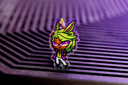 GROOVY Dancing Green Keychain
