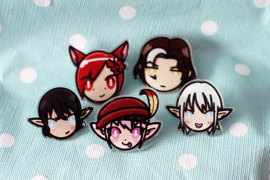 FFXIV NPC Acrylic Pins